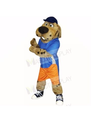 Sport Dog with Blue Hat Mascot Costumes School