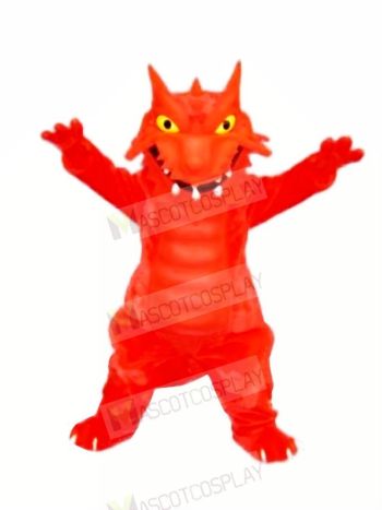 Red Blaze Dragon Mascot Costumes Cartoon
