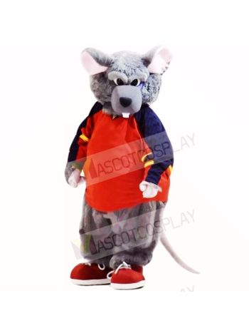 Sport Rat with Red Clothes Mascot Costumes Cartoon