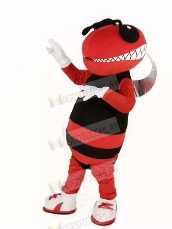 Red and Black Hornet Bee Mascot Costume Insect