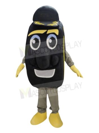 Black and Yellow Auto Tyre Cab Tire Mascot Costume