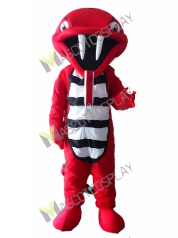 Red Rattle Cobra Snake Mascot Costume 