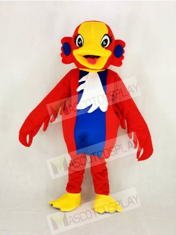 Yellow Head Red Swan Bird Mascot Costume School