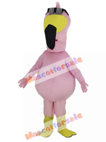 Pink Flamingo Bird Mascot Costume Animal