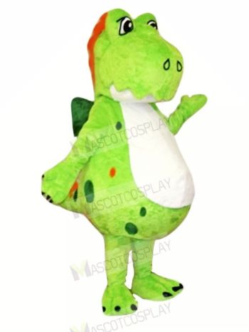 Fluffy Green Dinosaur Mascot Costumes Cheap
