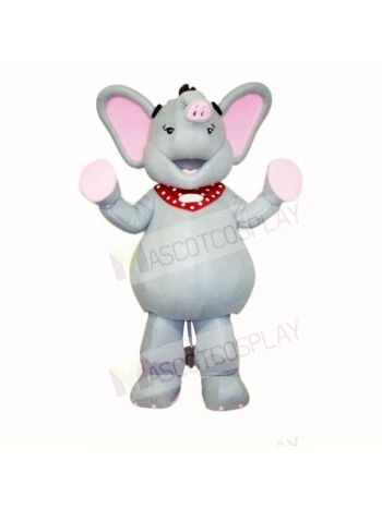 Grey and Pink Elephant Mascot Costumes Cartoon