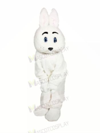 White Jumbo Bunny Mascot Costumes Cartoon	