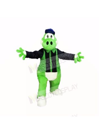 Sport Dinosaur with Blue Shirt Mascot Costumes Cartoon