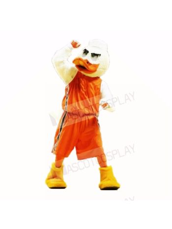 Sport Duck with Orange Shirt Mascot Costumes Adult