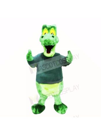 Green Alligator with Black Shirt Mascot Costumes School