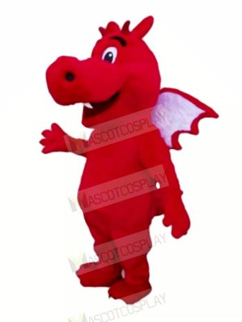 Red Lightweight Dragon Mascot Costumes Cartoon	