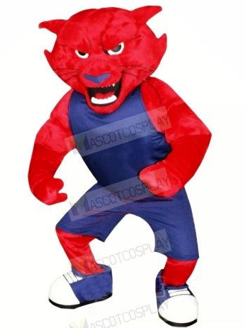 Red Leopard Mascot Costume Cartoon	