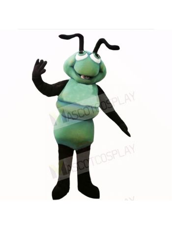 Smiling Green Ant Mascot Costumes Cartoon
