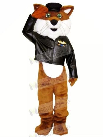 Pilot Fox in Jacket Mascot Costumes Cartoon