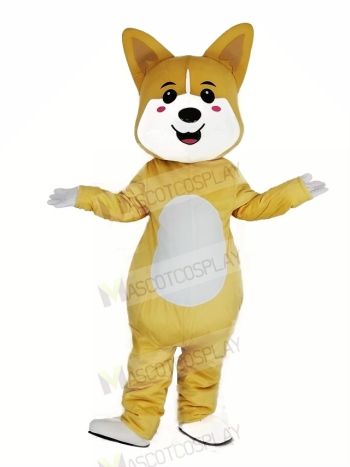 Yellow Lucky Dog Shiba Inu Akita Mascot Costume Animal