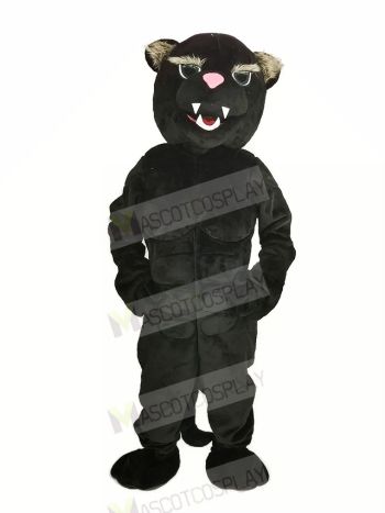 Black Muscle Panther Mascot Costume