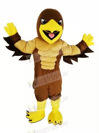 Brown Muscle Mighty Golden Eagle Mascot Costume Animal