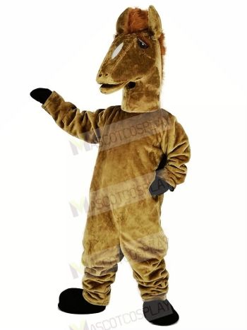 Brown Mustang Mascot Costume Animal	