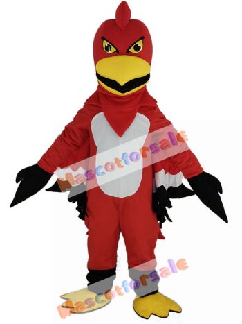 Red and White Thunderbird Mascot Costume Animal