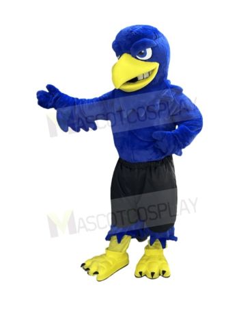Blue Strong Falcon Bird Mascot Costume