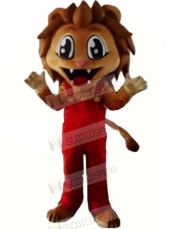 Realistic Brown Lion Mascot Costumes Cartoon