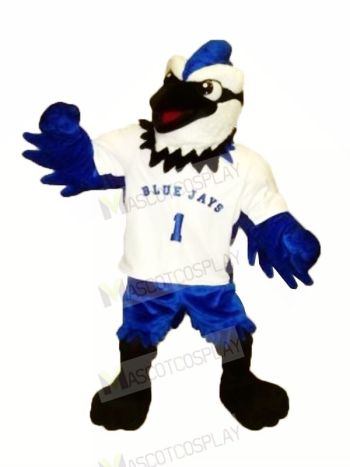 Blue Jay with White T-shirt Mascot Costumes