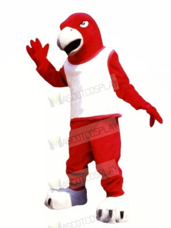 Red Falcon with White Vest Mascot Costumes