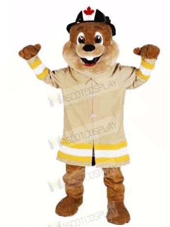 Fire Protection Beaver Mascot Costumes Cartoon