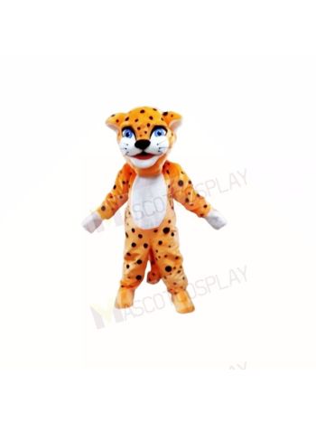 Smiling Friendly Lightweight Leopard Mascot Costumes Cartoon