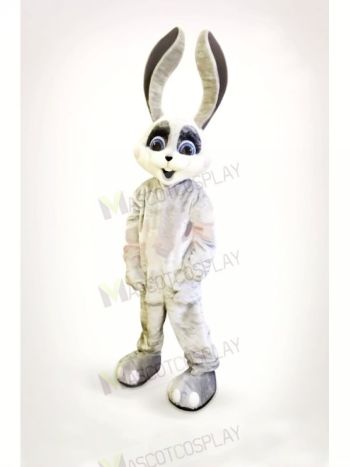 Smiling Bunny with Long Ears Mascot Costumes Cartoon