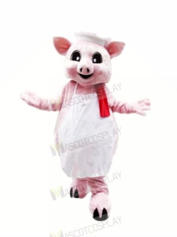 Pink Pig Chef Mascot Costumes Cartoon