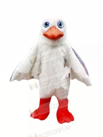 Seagull in Blue Eyes Mascot Costumes Cartoon