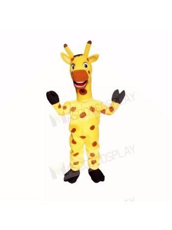 Yellow Friendly Lightweight Giraffe Mascot Costumes Cartoon