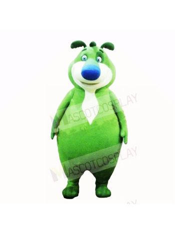 Green Bear Mascot Costumes Cartoon