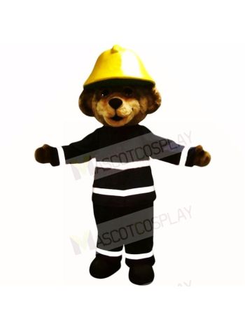 Smiling Fire Safety Bear Mascot Costumes Cartoon