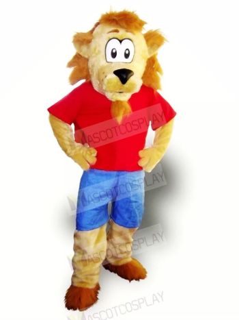 Funny Lion with Big Eyes Mascot Costumes Cartoon	