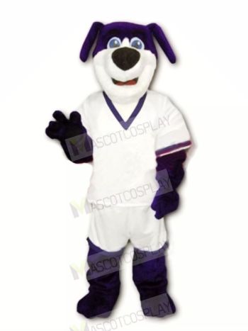 Purple Sport Dog Mascot Costumes Cartoon