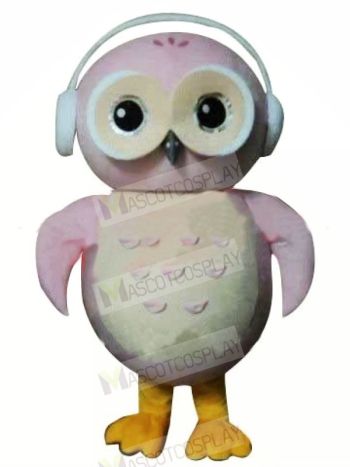 Pink Owl Mascot Costumes Cartoon	