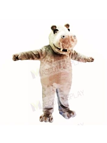Smiling Friendly Lightweight Hippo Mascot Costumes Cartoon