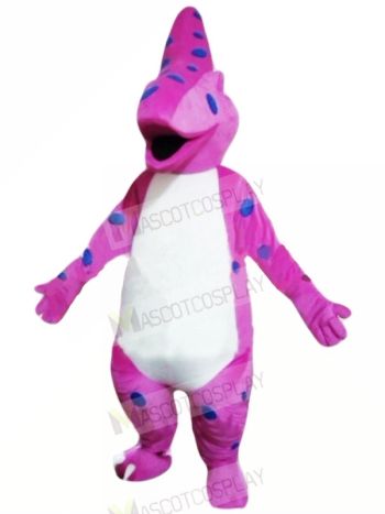 Purple Dinosaur Mascot Costume cartoon