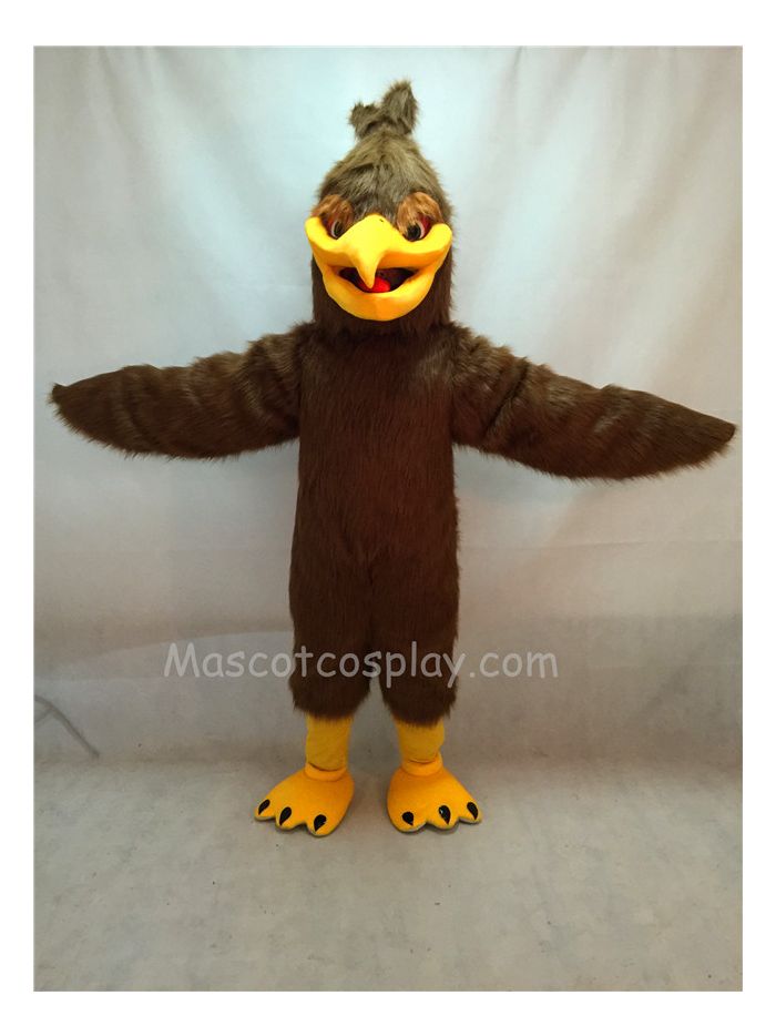 Long Hair Plush Hawk Falcon Eagle Mascot Costume