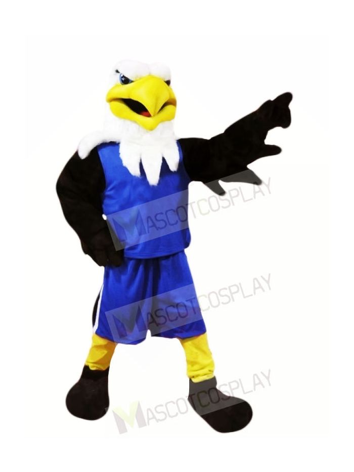 Eagle with Blue Suit Mascot Costumes Animal