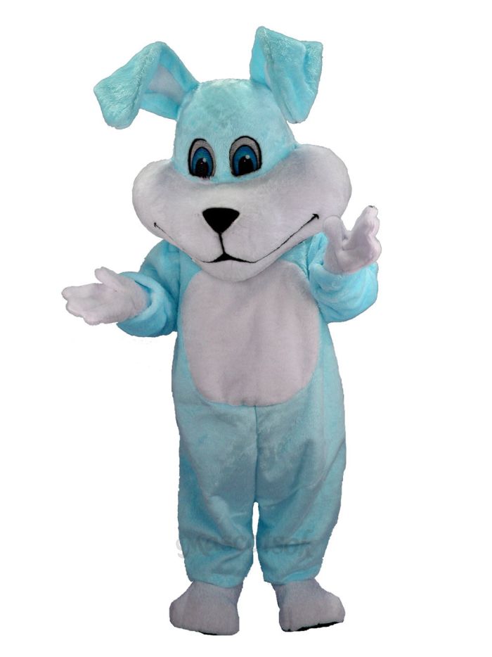 New Easter Super Blue Rabbit Mascot Costume